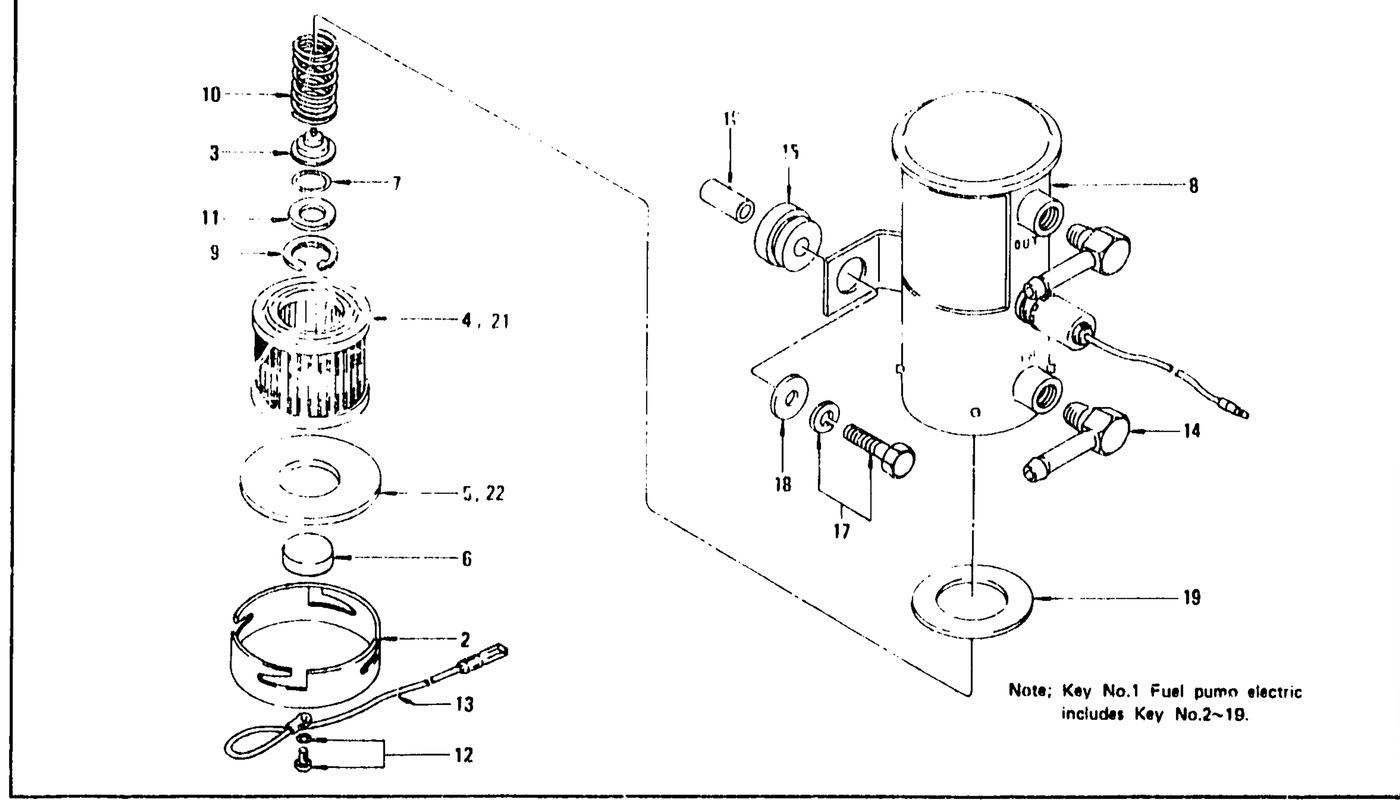 Diagram for FUEL PUMP -ELECTRIC- L24. L26 (FROM JULY '72)