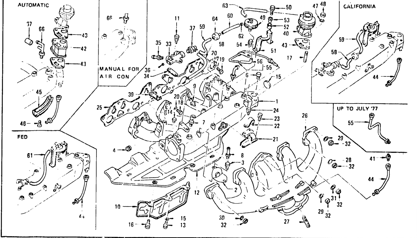 Diagram for MANIFOLD. EGR. L28E