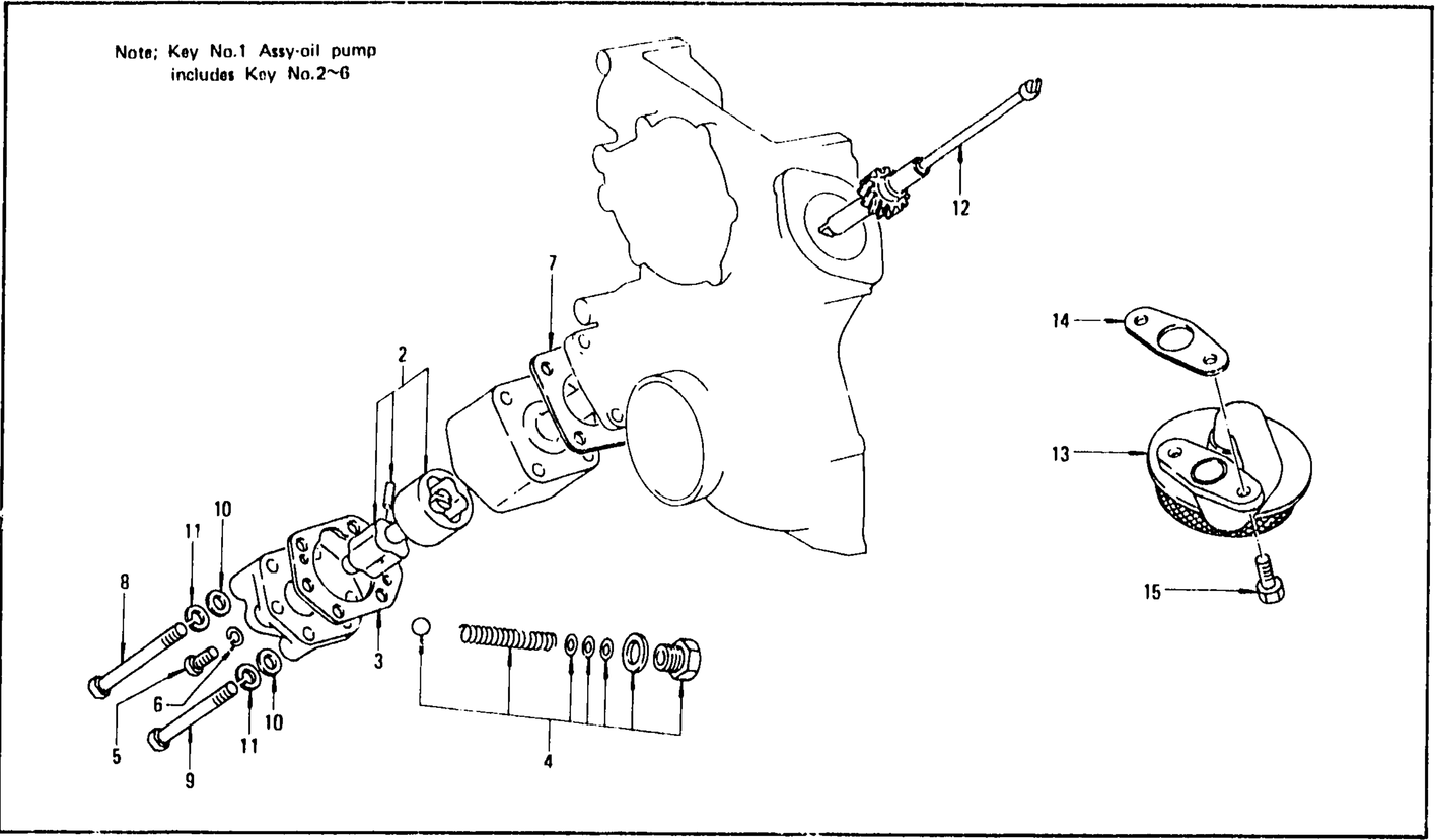 Diagram for OIL PUMP L28E (FROM DEC. '74)