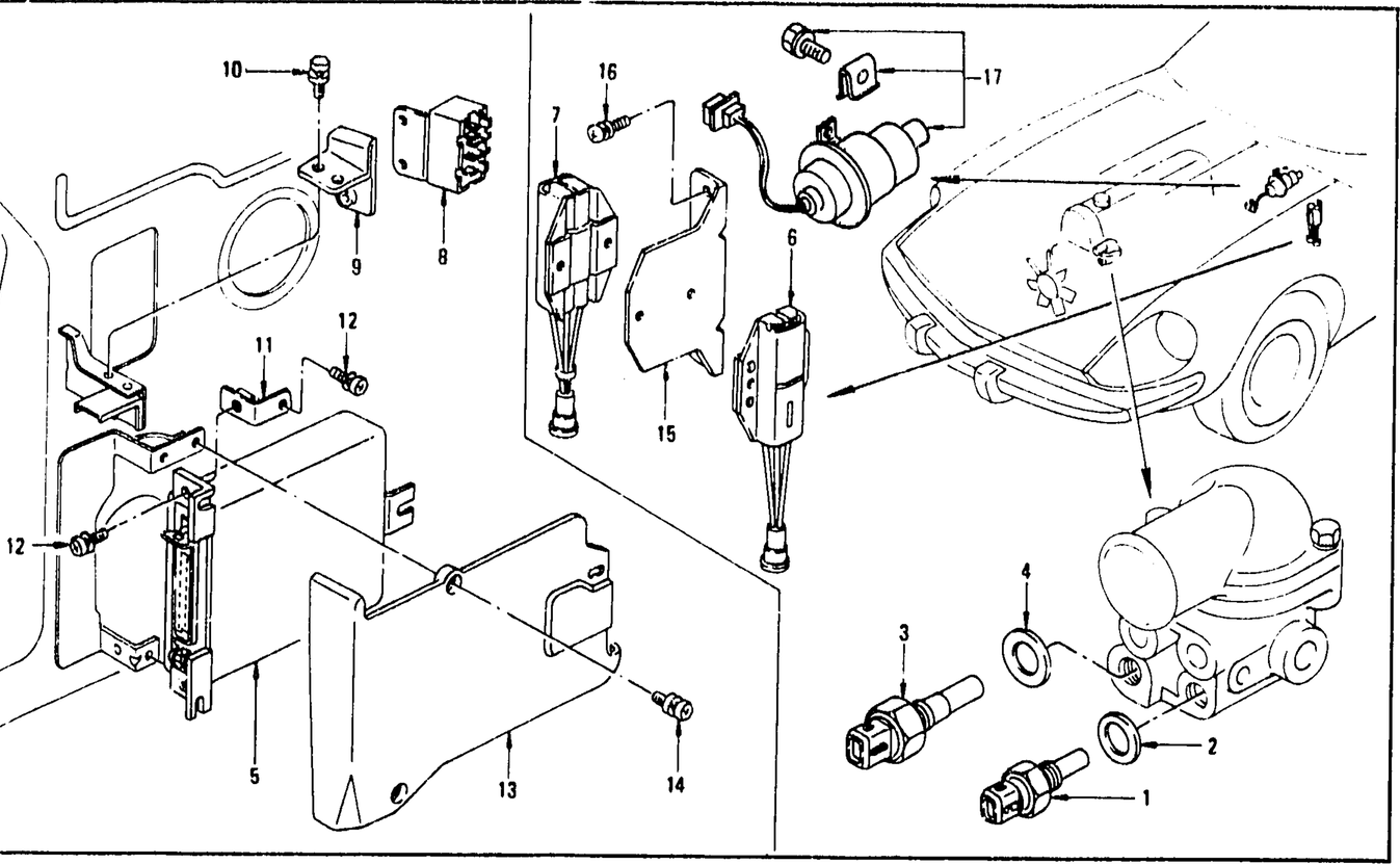 Diagram for E.F.I (3) - CONTROL - L28E (FROM DEC. '74)