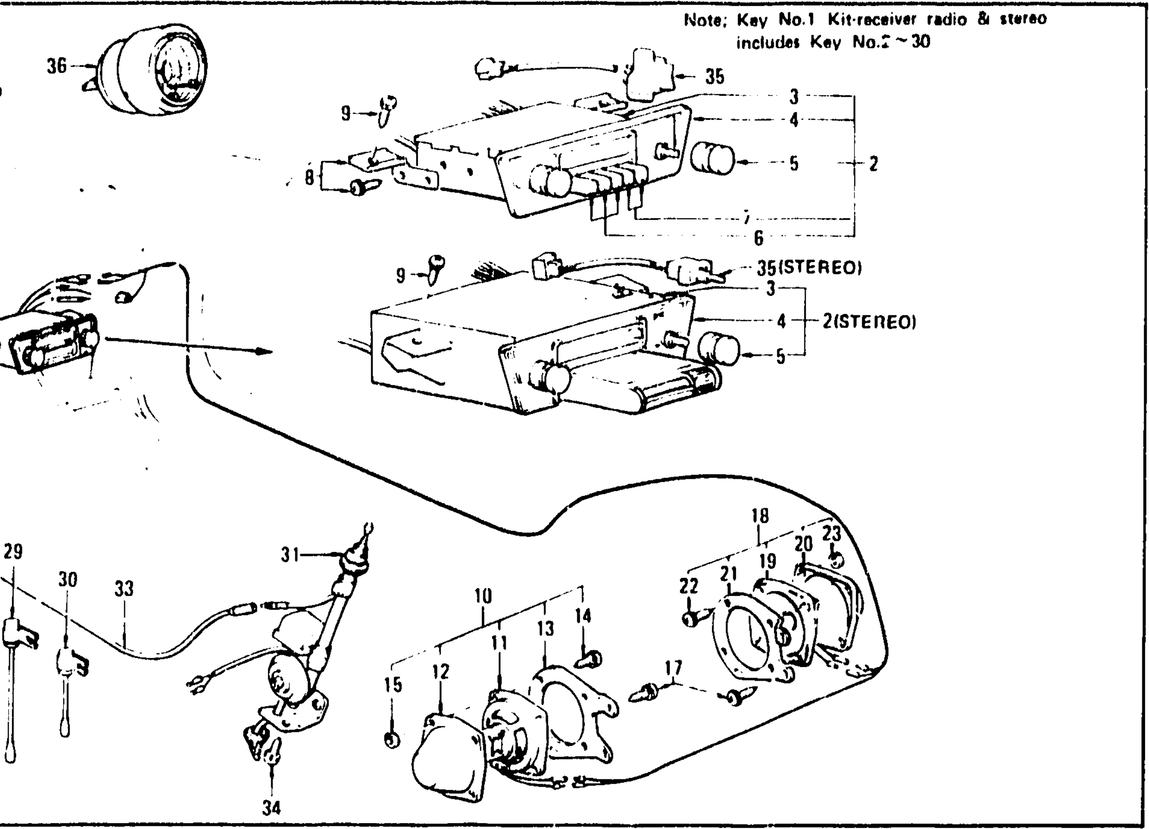 Diagram for RADIO, STEREO & CLOCK