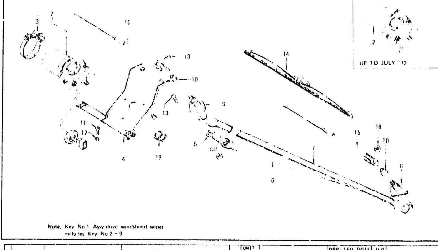 Diagram for WINDSHIELD WIPER. MOTOR & WIPER BLADE