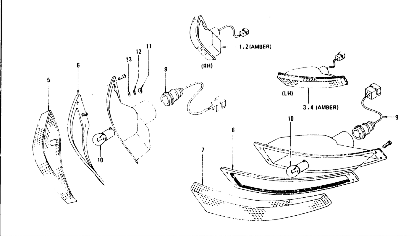 Diagram for FRONT COMBINATION LAMP