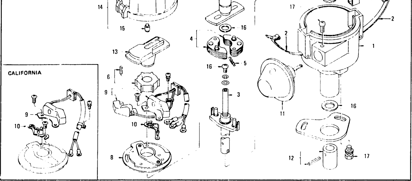 Diagram for DISTRIBUTOR (FULL TR. TYPE) (FROM DEC. '74)