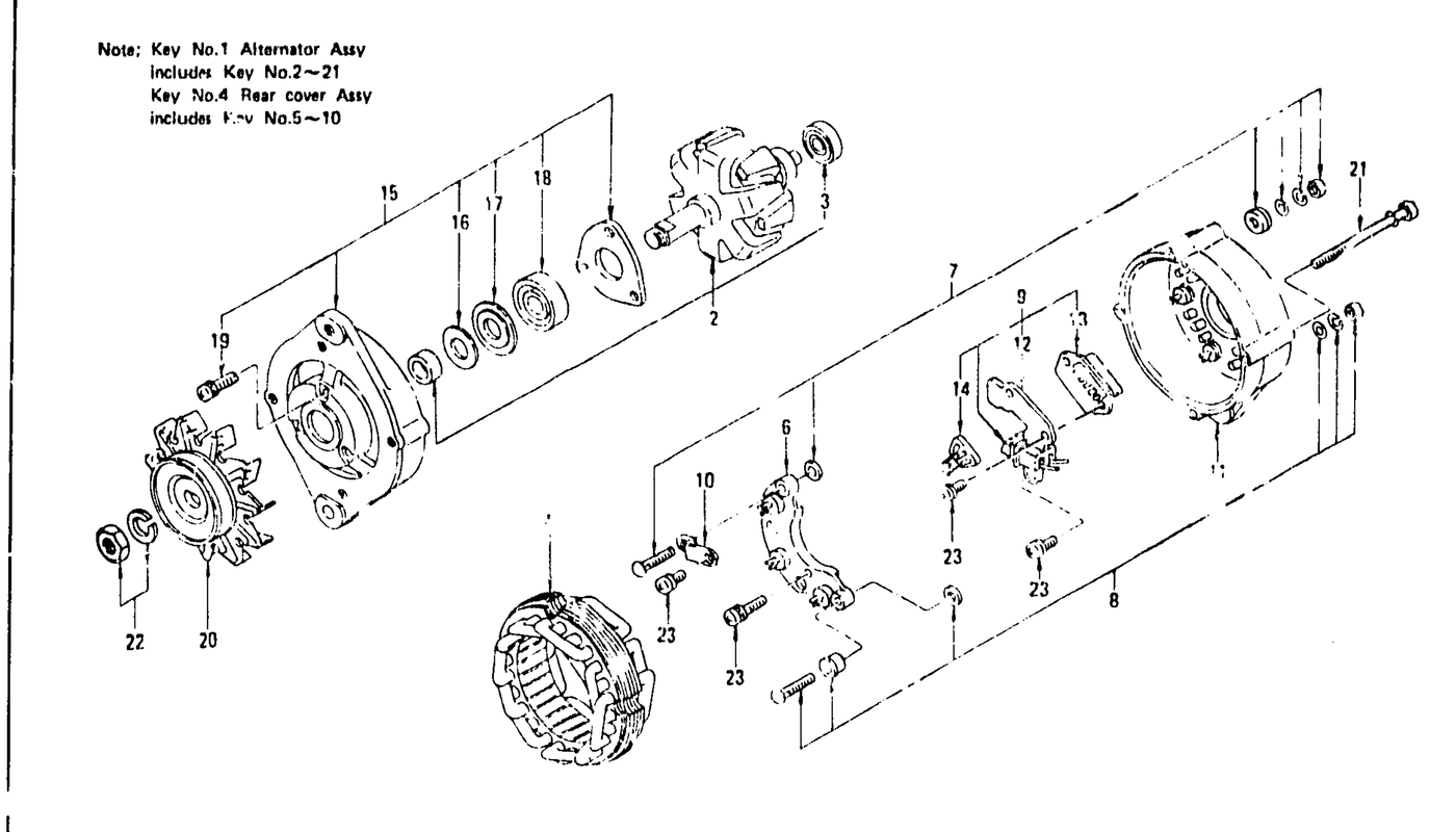 Diagram for ALTERNATOR (HITACHI, 12V-60A)