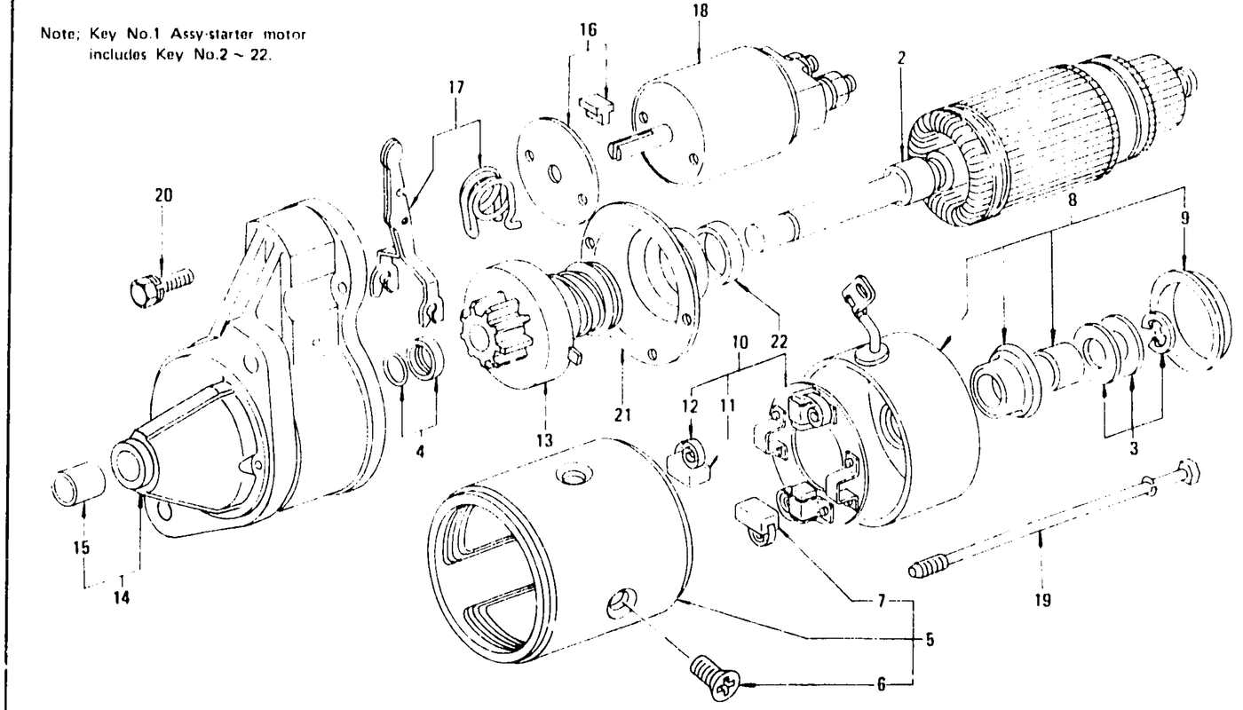 Diagram for STARTER MOTOR (FOR MANUAL) (FROM OCT. '75)