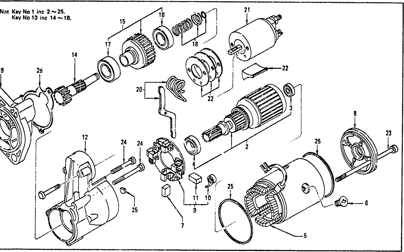 Diagram for STARTER MOTOR (FROM APR. '77)