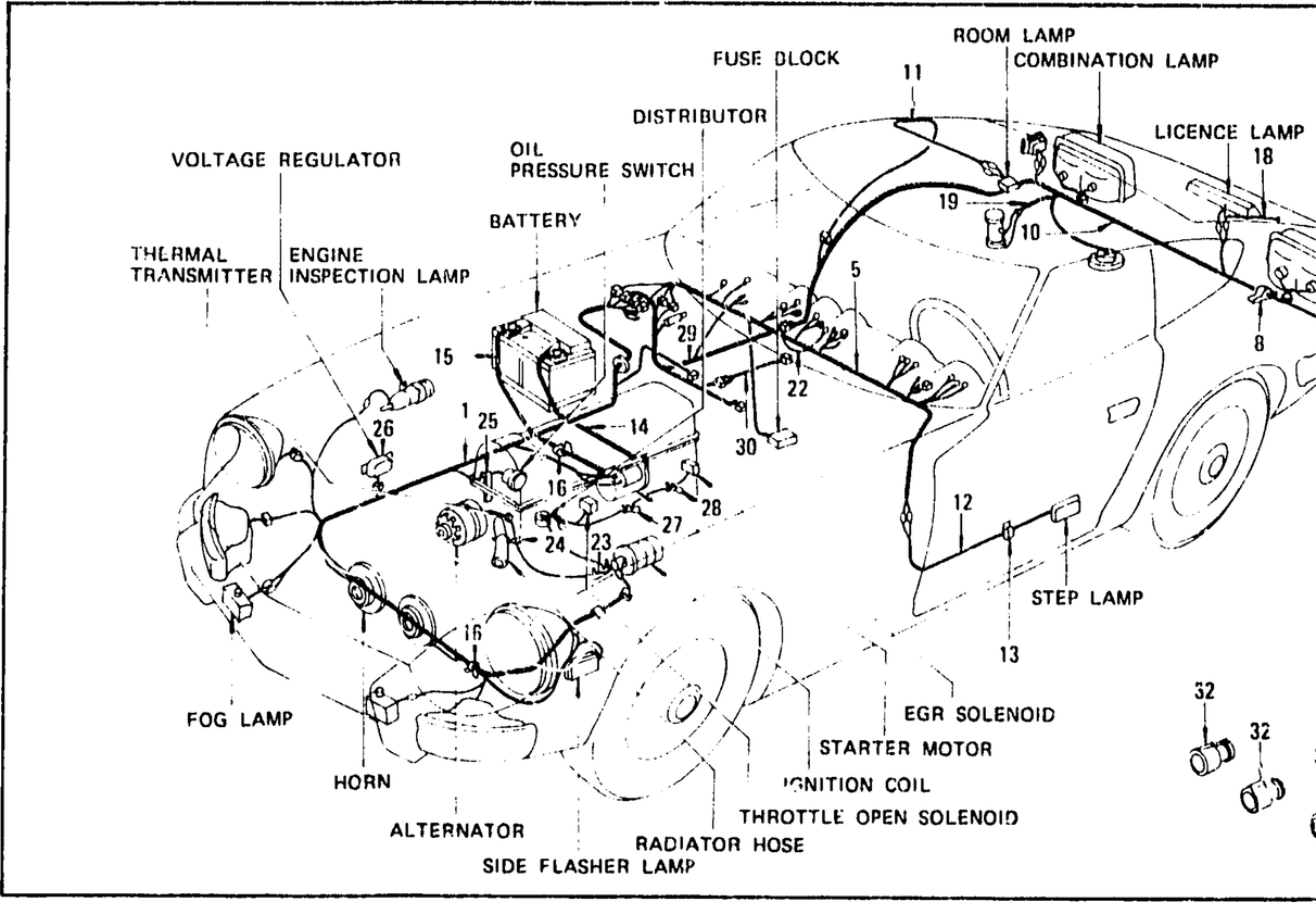 Diagram for WIRING (UP TO JULY '76)