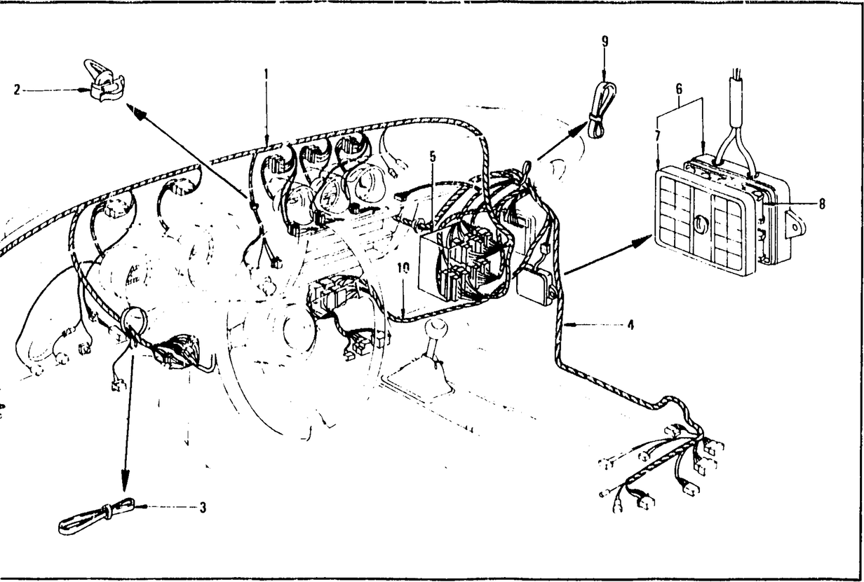 Diagram for WIRING (INST. & DASH) (FROM DEC. '74 TO JULY '76)