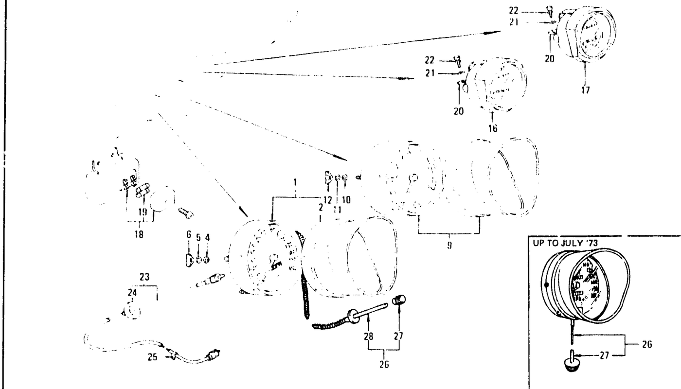 Diagram for SPEEDOMETER, TACHOMETER & COMBINATION METER