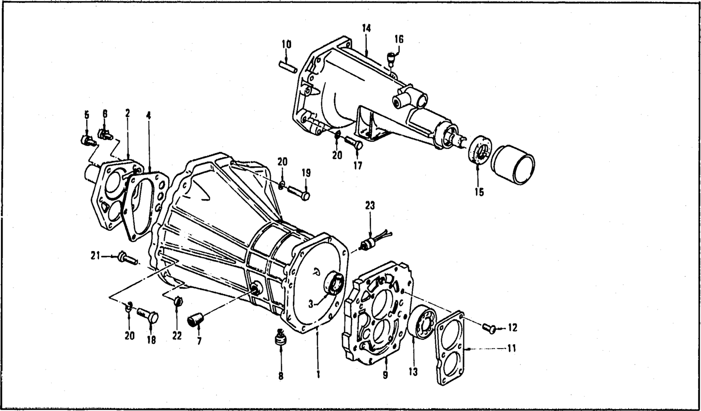 Diagram for TRANSMISSION CASE, REAR EXTENSION & BREATHER