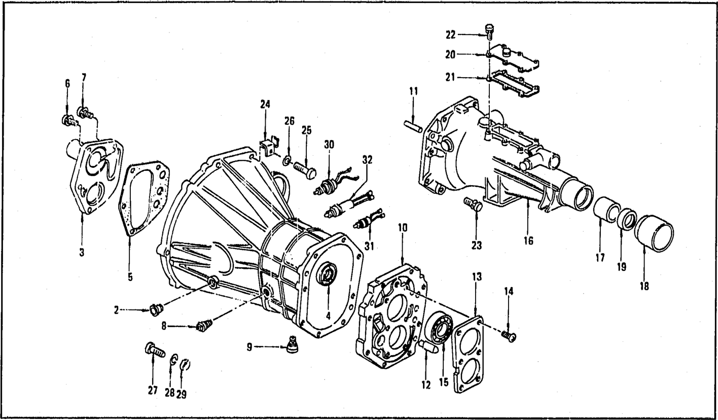 Diagram for TRANSMISSION CASE. REAR EXTENSION & BREATHER