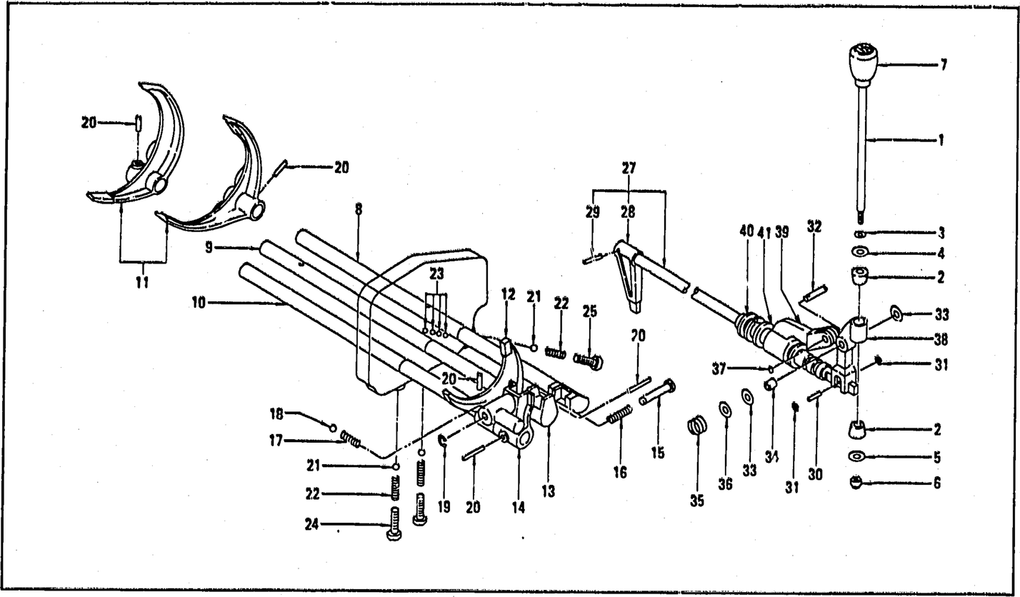 Diagram for TRANSMISSION CONTROL LEVER & FORK