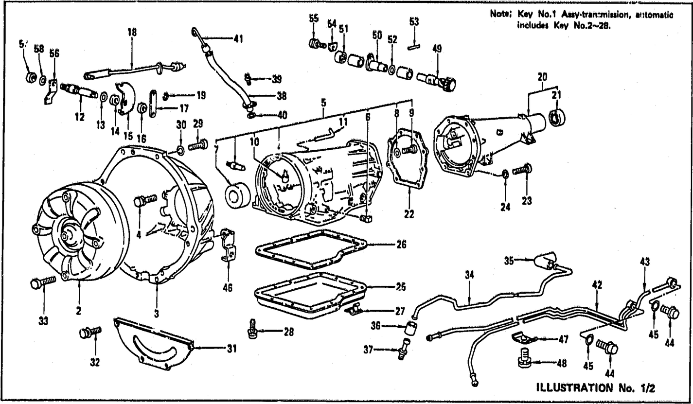 Diagram for TRANSMISSION CASE & FITTING (AUTOMATIC) -3N71B- (FROM APRIL '71)