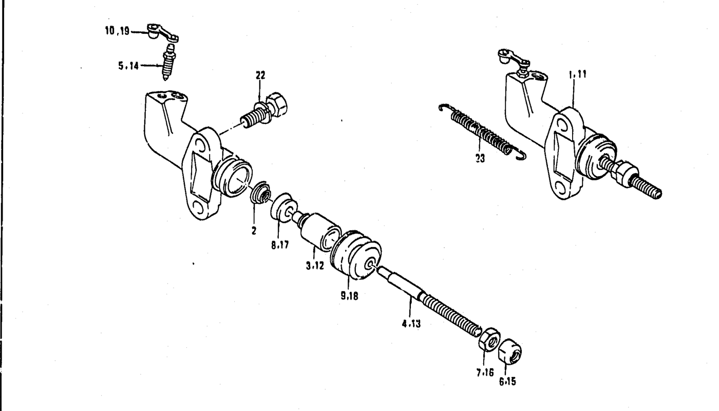 Diagram for CLUTCH OPERATING CYLINDER & REPAIR KIT