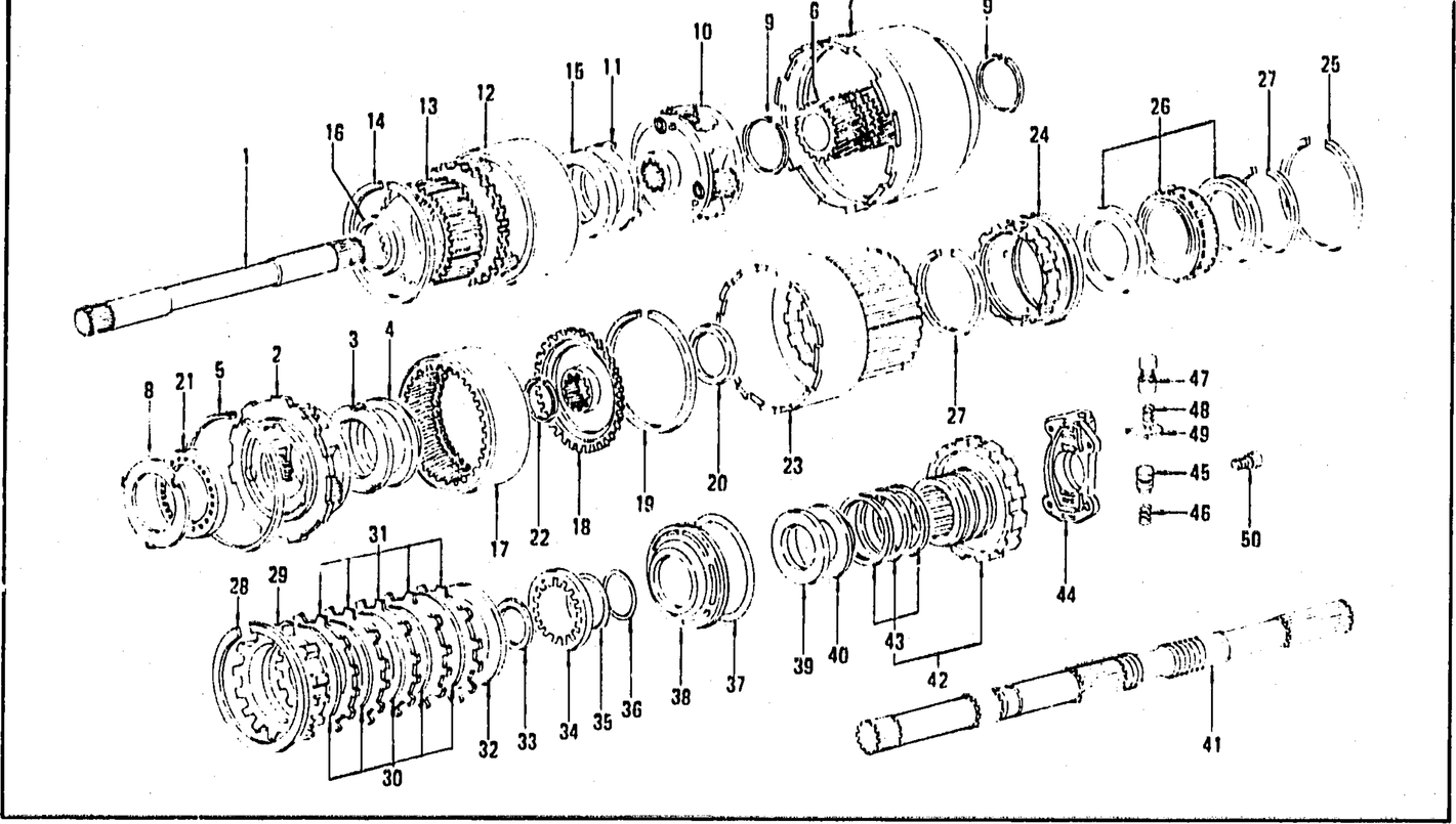 Diagram for TRANSMISSION GEAR (AUTOMATIC) -3N71B- (FROM APRIL '71)