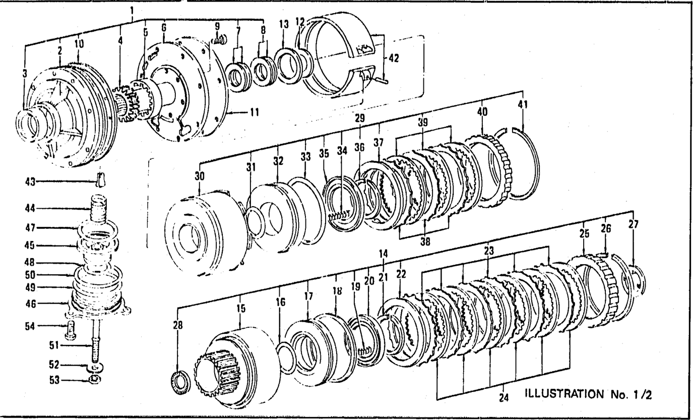 Diagram for OIL PUMP, CLUTCH & BRAKE (AUTOMATIC)