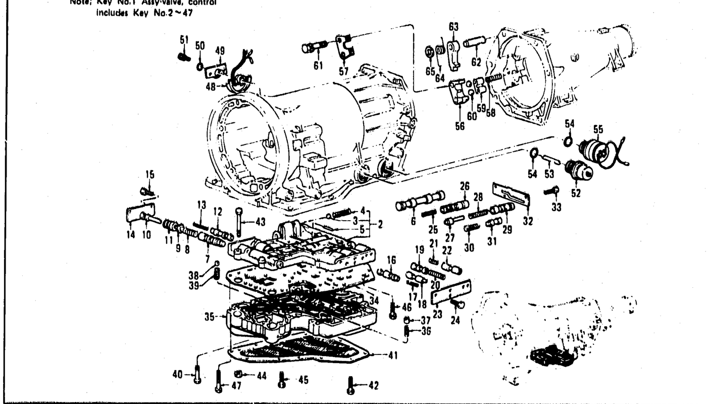 Diagram for TRANSMISSION CONTROL VALVE (AUTOMATIC) -3N71B- (FROM APRIL '71)