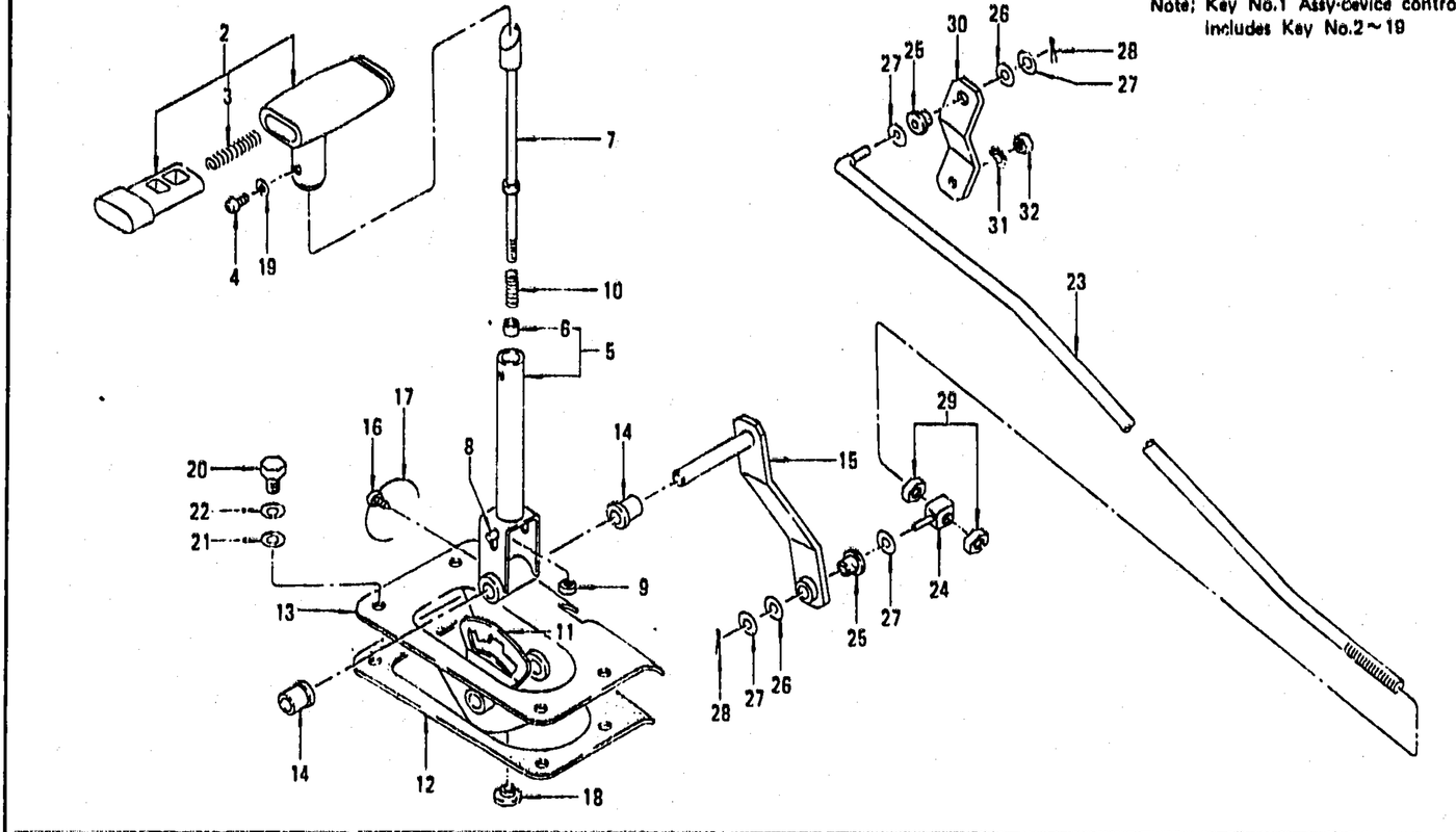 Diagram for TRANSMISSION CONTROL DEVICE (AUTOMATIC) -3N71A - & -3N71B-