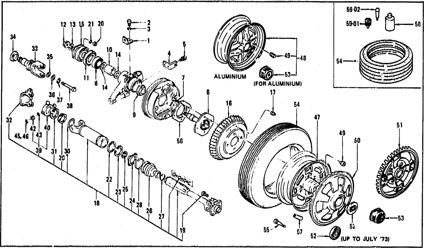 Diagram for REAR AXLE & DRIVE SHAFT