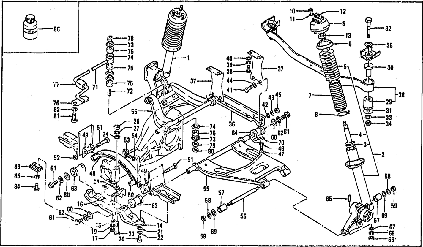 Diagram for REAR SUSPENSION (STRUT, SHOCK ABSORBER & TRANSVERSE LINK)