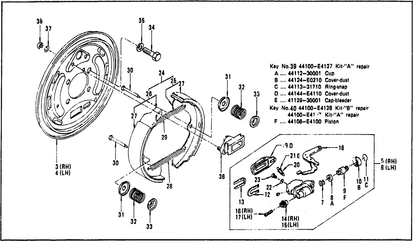 Diagram for REAR BRAKE (DRUM BRAKE)