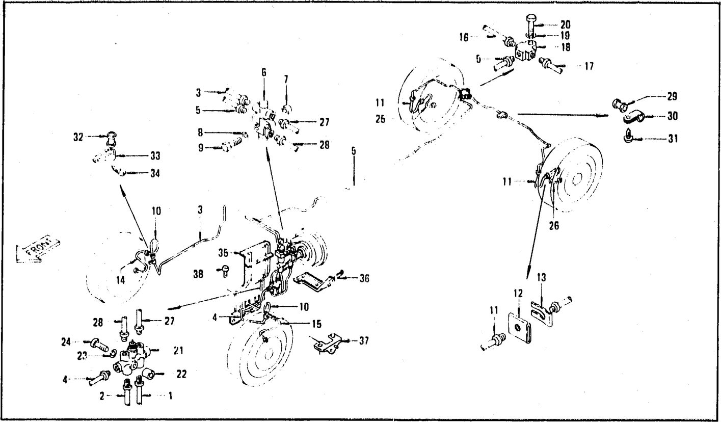 Diagram for Brake Piping (From July '72)