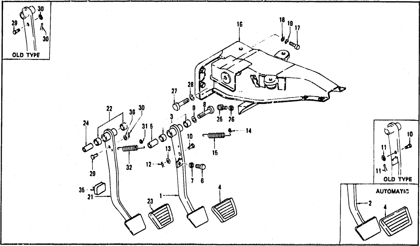 Diagram for BRAKE & CLUTCH PEDAL