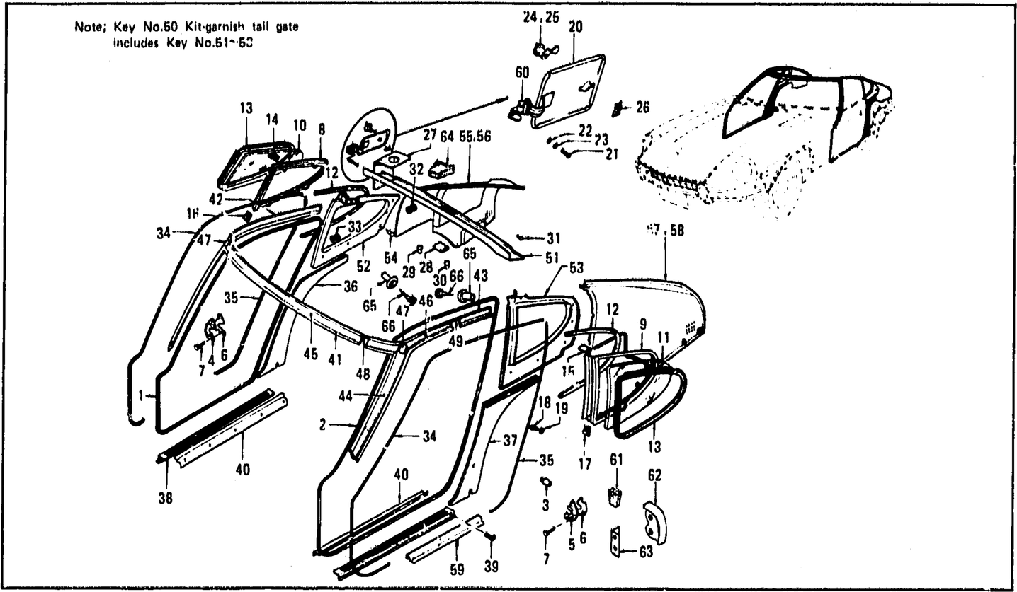 Diagram for BODY SIDE TRIM & SIDE WINDOW