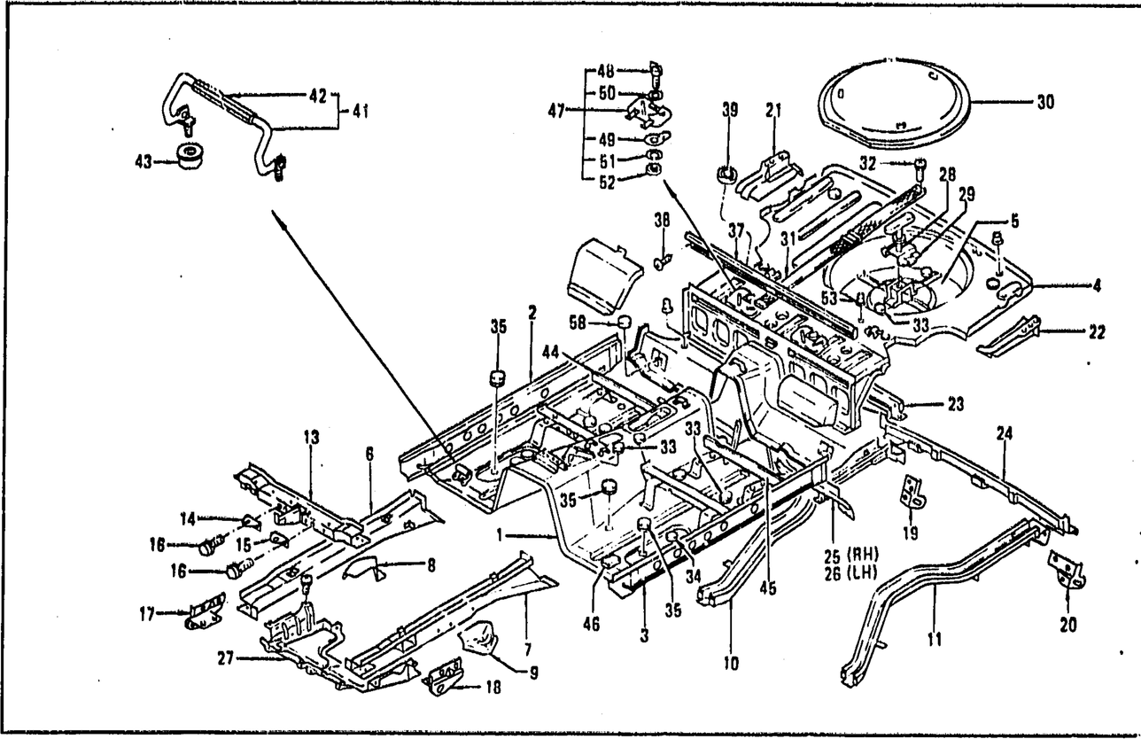 Diagram for FLOOR PANEL & SPARE TIRE COVER