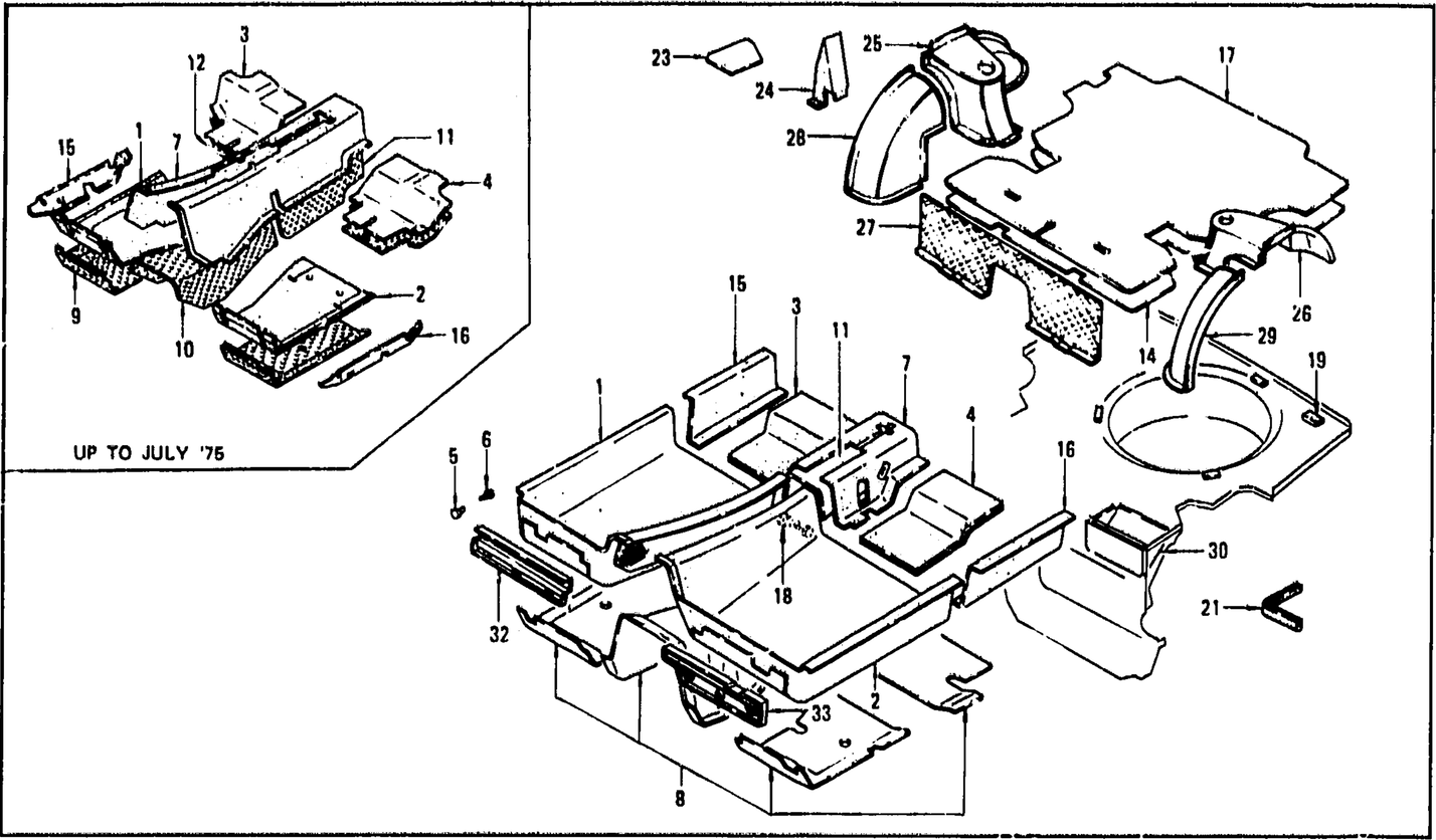 Diagram for FLOOR TRIM, MAT, INSULATOR & REAR WHEEL HOUSE: TRIM