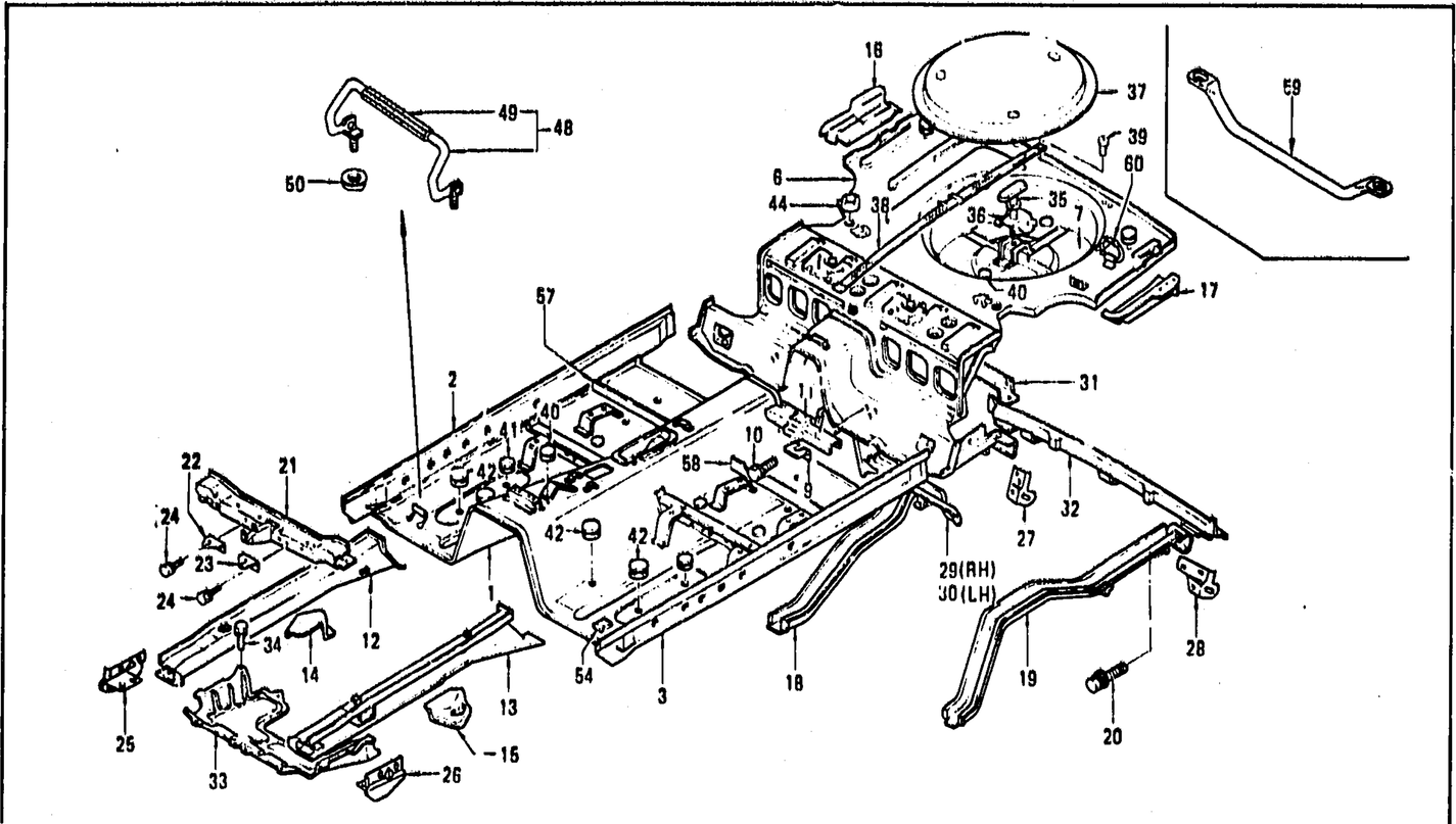 Diagram for FLOOR PANEL & SPARE TIRE COVER