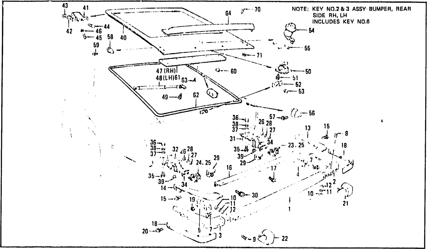 Diagram for TAIL GATE PANEL, TRIM, LOCK & REAR BUMPER